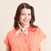 Foulard avec broderie multicolore femme