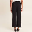 Pantalon flou droit 7/8ème noir femme