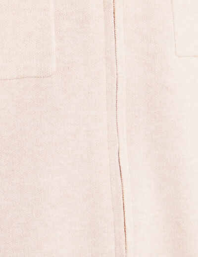 Cardigan col camionneur beige femme