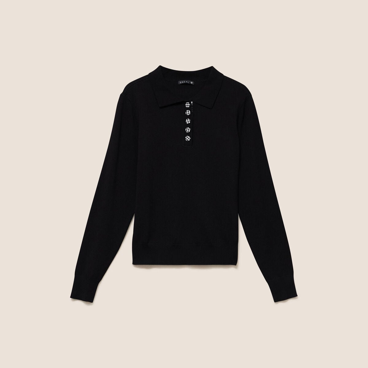 Polo noir femme