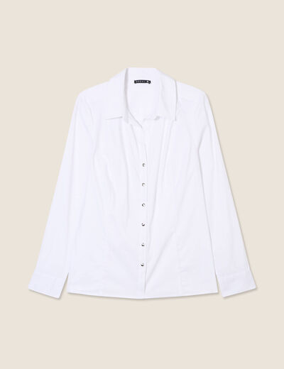 Chemise manches longues ecru femme