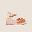 Espadrilles compens&eacute;es marron femme