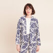 Veste manches longues doubl&eacute;e blanc femme