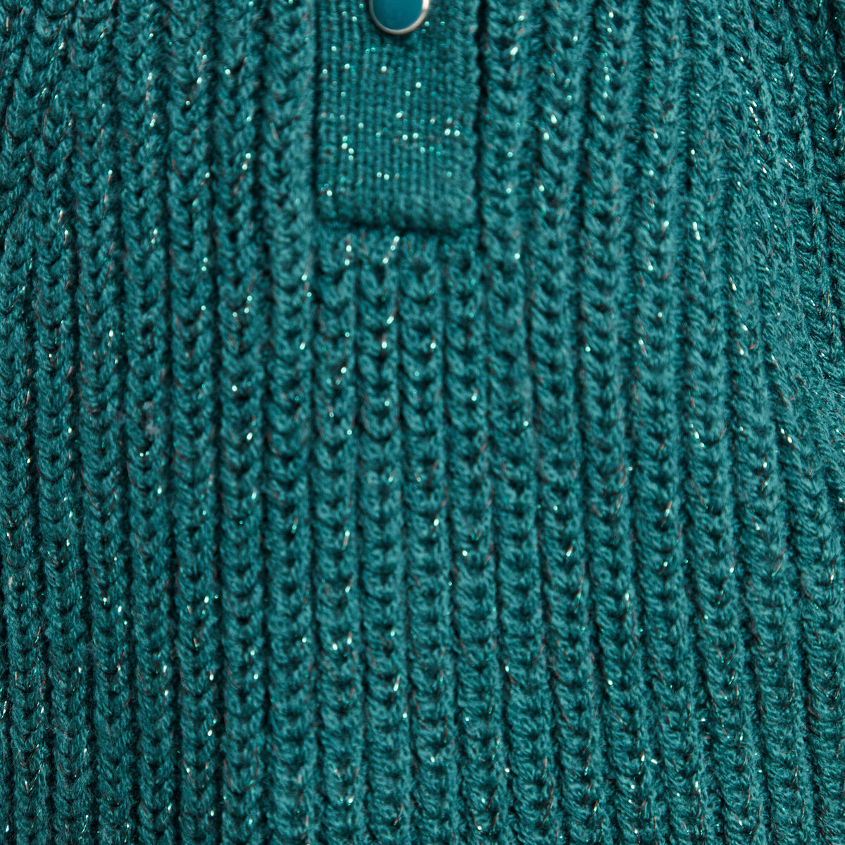 Pull manches longues vert fonc&eacute; femme
