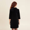 Robe droite velours noir femme