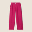 Pantalon large fluide rose fushia femme