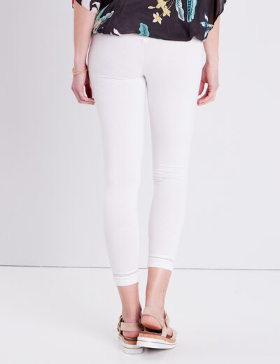 Legging taille haute blanc femme