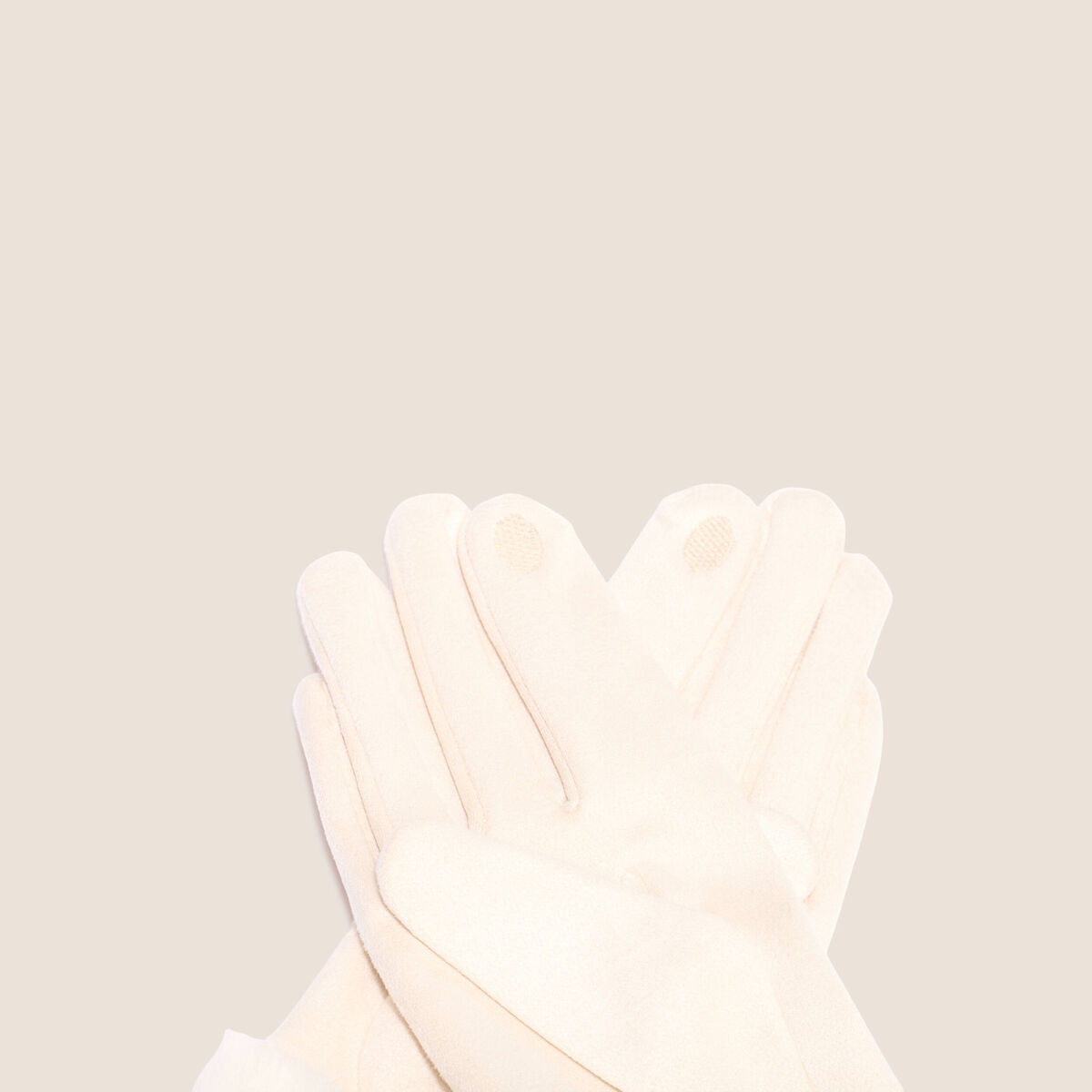 Gants en fausse fourrure sable femme