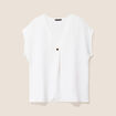 Blouse manches courtes fluide ecru femme
