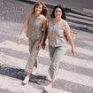 Pantalon r&eacute;versible gris femme