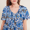 Blouse manches courtes bleu femme