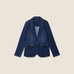 Veste tailleur en jean denim brut femme