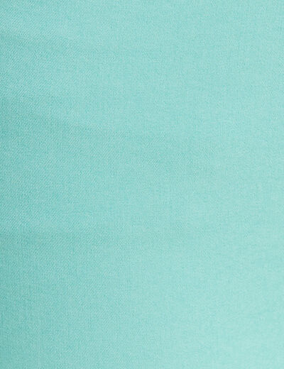 Pantacourt droit taille standard vert émeraude femme