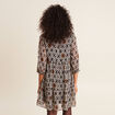Robe &eacute;vas&eacute;e manches 3/4 blanc femme