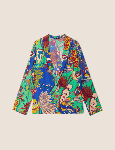 Chemise manches longues vert femme