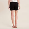 Short droit en jean noir femme