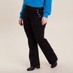 Pantalon coupe bootcut &agrave; pont noir femme