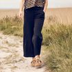 Pantalon coupe large &agrave; pinces noir femme