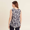 Blouse sans manches bleu foncé femme