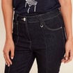 pantalon bootcut 7/8ème taille haute denim brut femme
