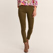 Pantalon léger taille standard 7/8ème vert kaki femme