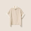 Poncho cape coupe ample ivoire femme