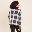 Gilet col camionneur gris anthracite femme
