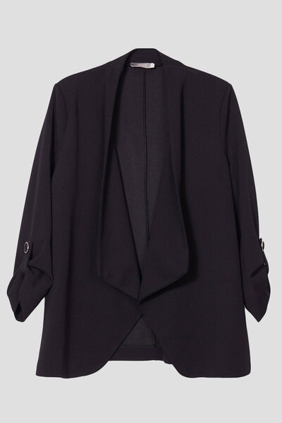 Veste esprit blazer droite noir femme