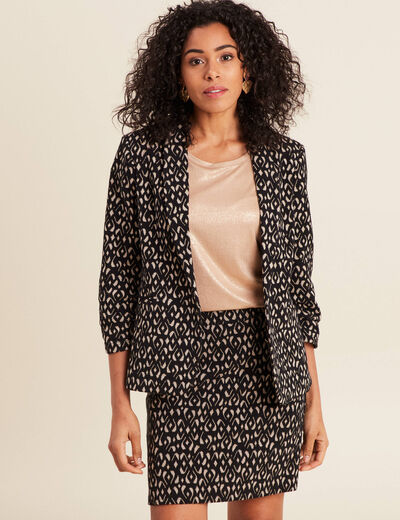 Veste tailleur cintrée noir femme