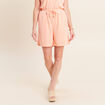 Short taille haute orange abricot femme