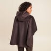 Poncho cape marron fonc&eacute; femme