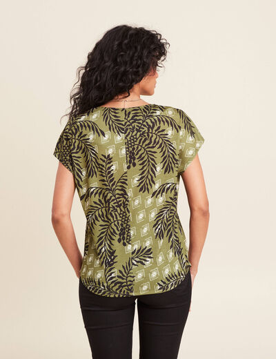 T-shirt manches courtes vert femme