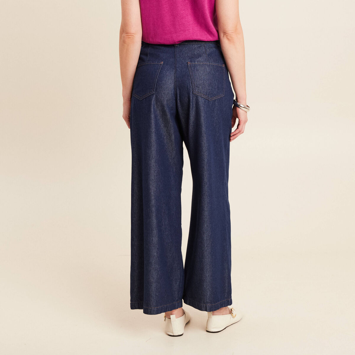 Pantalon denim brut femme