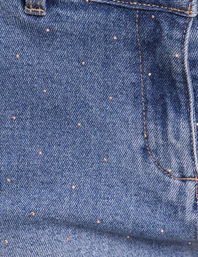 Jean avec strass denim stone femme