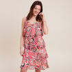Robe évasée volantée multicolore femme