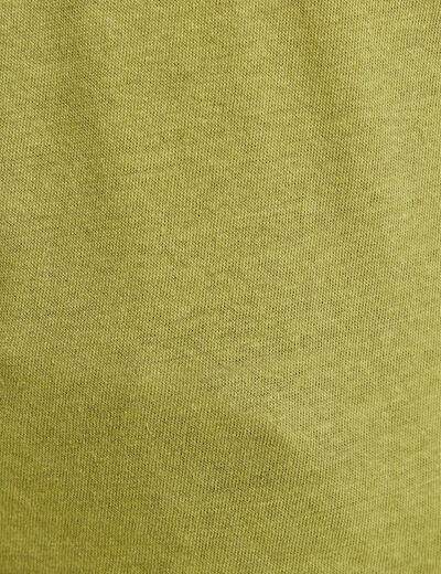 T-shirt manches courtes col en V vert femme
