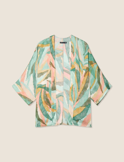 Veste esprit kimono multicolore femme