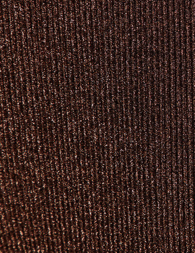 Pantalon flou effet tricoté couleur cuivre femme