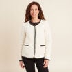 Doudoune sans col doublée ecru femme