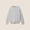 Pull col v &agrave; sequins gris clair femme