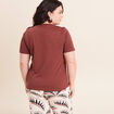 T-shirt manches courtes marron femme