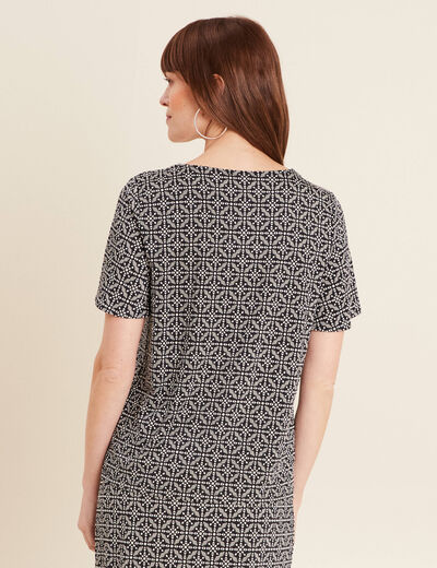 T-shirt manches courtes noir femme