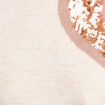 Pull col rond manches longues &agrave; sequins taupe femme