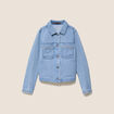 Veste manches longues en jean denim baby bleu femme