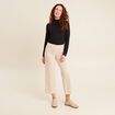 Pantalon large velours côtelé sable femme