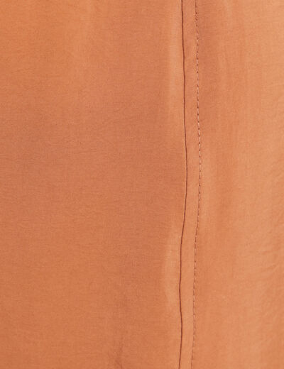 Pantalon taille haute 7/8&egrave;me resserr&eacute; beige femme