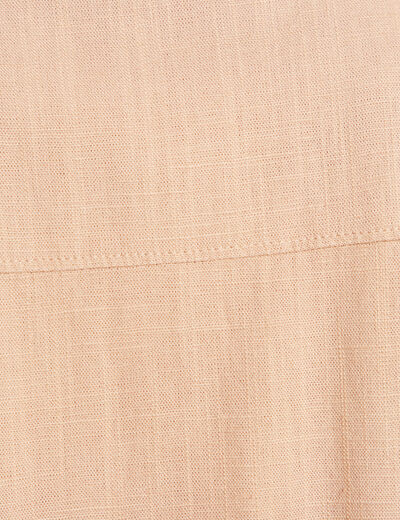 Surchemise boutonnée brodée sable femme