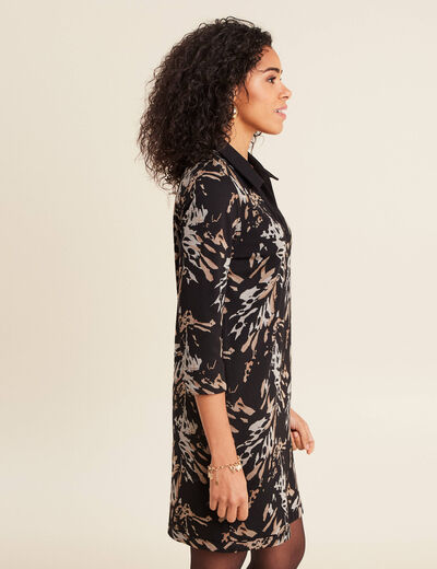 Robe droite réversible noir femme