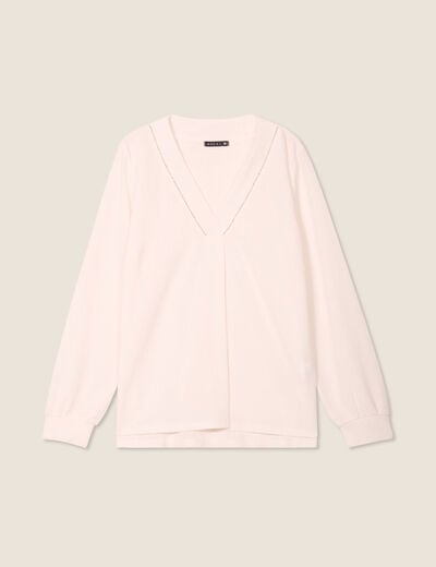 T-shirt manches longues blanc femme