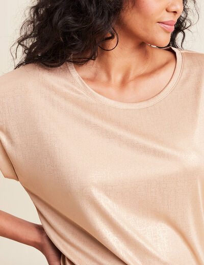 T-shirt manches courtes couleur or femme